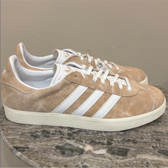 Adidas Gazelle Women's Tan Suede Sneakers - Picture 4 of 8